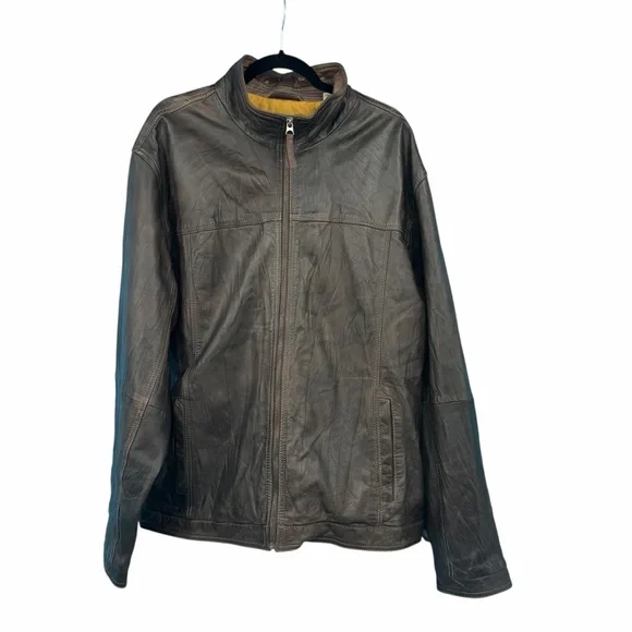 Tommy Bahama Dark Brown Leather Jacket